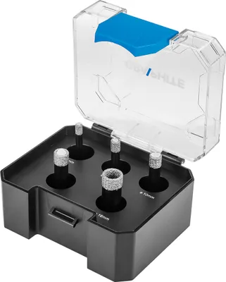Produktbild von GRAPHITE Set 5 teilig Diamant trocken M14 ø 6 mm 8 mm, 10 mm, 12 mm, 16 mm, Diamant Fliesenbohrer Set