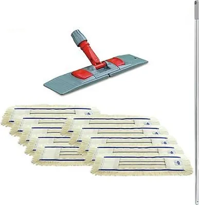 Produktbild von Set mit 10 Wischmopp "Premium" 60 cm Baumwolle
