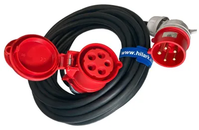 Produktbild von CEE Starkstrom-Verlängerungskabel 50m H07RN-F 5G2,5 mm² Winkelstecker 5-polig 16A 400V IP44