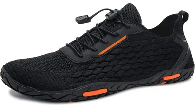 Produktbild von Wasserschuhe Damen Herren Badeschuhe Uni Atmungsaktiv Leicht Rutschfest Schwarz 42 EU
