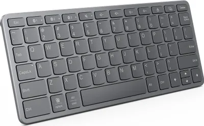 Image de Lenovo ZG38C05816, avec et sans fil, USB + Bluetooth, QWERTY, Gris