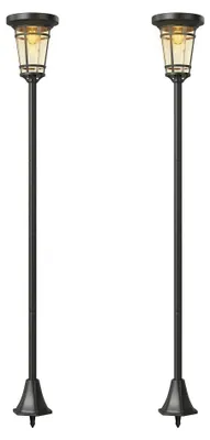 Productafbeelding van Outsunny zonnepaneellantaarn, set van 2, staande lamp, 180 cm, hoogte verstelbaar, tuinlamp