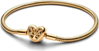 Produktbild von Pandora 14k Gold-plated unique metal blend Enamel Cubic Zirconia Black 563516C01 Damenarmband, Armbandumfang:20cm