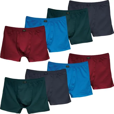 Produktbild von PESAIL Herren Boxershorts, Gr. 5XL, 6x Unterhosen, M bis 10XL, Baumwolle, Unterwäsche ohne kratzenden Etiketten, Retroshorts, Farbmix 3