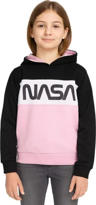 Produktbild von NASA Hoodie für Mädchen - Kinder Kapuzenpullover Pullover mit Kapuze Sweatshirt Schwarz/Rosa 134-140