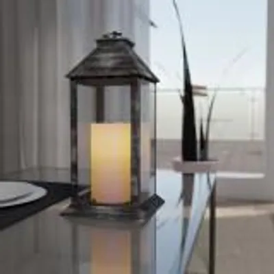 Obrázok produktu pre Plastový Lampáš s LED sviečkou 32x14 cm
