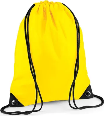 Immagine prodotto di BagBase BG10 | Borsa da palestra Premium Gymsac | 33 x 45 cm - Colore: Giallo - Dimensioni: 33 x 45 cm