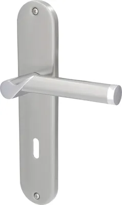 Produktbild von Alpertec BB-Langschildgarnitur Renofast II Messing Bi-Colour abgerundet