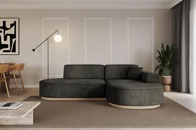Produktbild von ALTDECOR Ecksofa in L-Form  MARI-L1-v1 - 243x171x83 cm Schwarz -  Corner Sofa Bett Eckcouch Couch Wohnlandschaft Cauchsofa