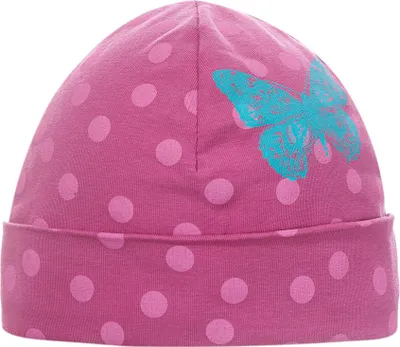 Produktbild von Döll Kinder-Strickmütze mit Punkten & Schmetterling-Print