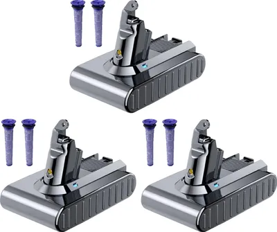 Image de Batterie de rechange pour V6, capacité de 6000mAh, compatible avec plusieurs modèles, 3 pièces batterie 6,0 Ah