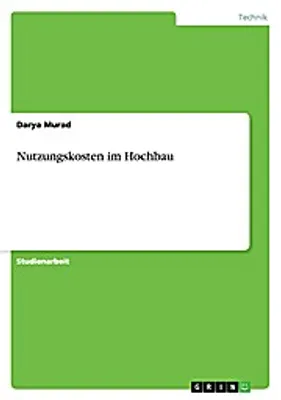 Produktbild von Nutzungskosten im Hochbau