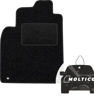 Produktbild von moto-MOLTICO Fahrer Fußmatte Auto Velours Fahrerseite Autoteppiche Schwarz Fahrermatte 1-teilig passend für Saab 93 II 2002-2011