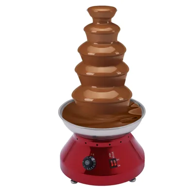 Zdjęcie produktu dla 230W Fontanna czekoladowa Fontanna czekoladowa do fondue Fontanna czekoladowa 3000ml czerwona