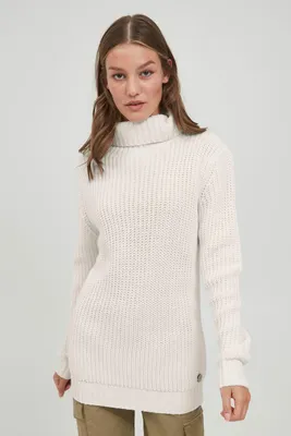 Produktbild von OXMO OXNanna Strickpullover Damen Grobstrickpullover Pullover mit Rollkragen Regular Fit