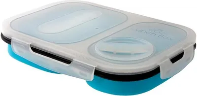 Immagine prodotto di Eurotrail ETKW5016, Contenitore per il pranzo, Adatto agli adolescenti, Nero, Blu, Silicone, Monocolore, Rettangolare