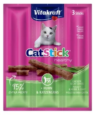 Zdjęcie produktu dla Przysmak dla kota VITAKRAFT CAT STICK MINI kurczak trawa 3x6g