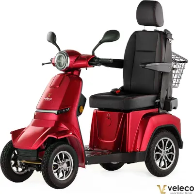 Produktbild von Veleco Gravis - mit verstellbarem Kapitänssitz, Mobilitätsroller, Elektromobil, Voll-LED Beleuchtung, Modern, E-Quad (Rot)
