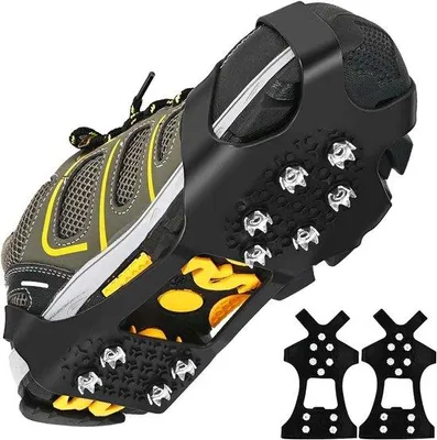Produktbild von Famanu Steigeisen für Bergschuhe - Antirutsch-Spikes, Größe M (34-40)