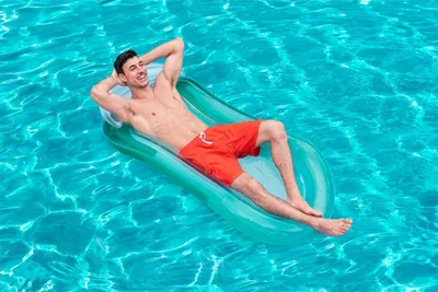 Produktbild von Aufblasbare Matratze für Schwimmbad, Wasser, Strand mit Netz, Minze, BESTWAY 43103