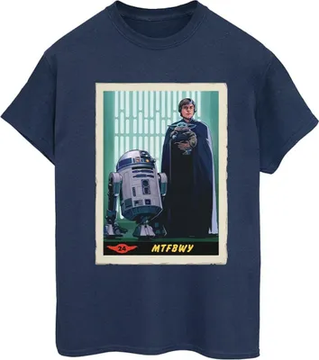 Produktbild von Star Wars - "The Mandalorian MTFBWY" T-Shirt für Damen BI45837 (XXL) (Marineblau)