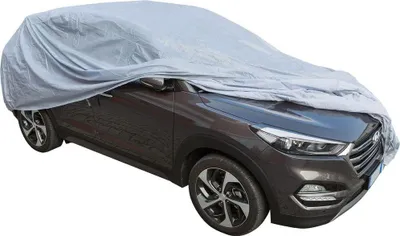 Imagen del producto de FUNDA DE COCHE DELUXE, protección para vehículos, tipo furgoneta, color gris, repelente al agua, tipo "garaje completo", dimensiones: 515 cm x 195 cm x 142 cm