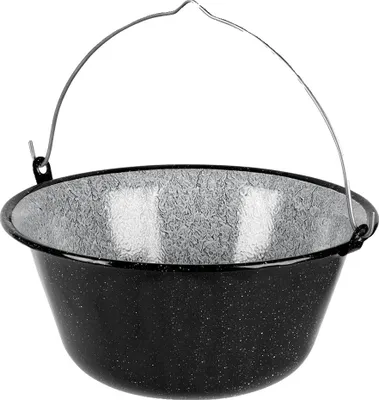 Image de Marmite, capacité 13L, structure en acier émaillé, noir