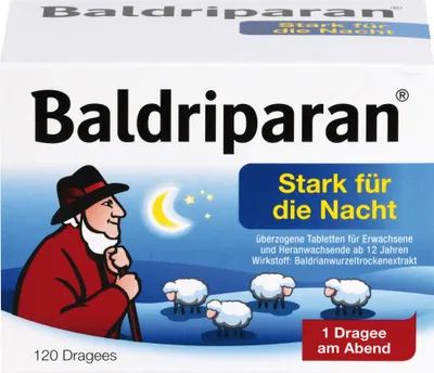 Produktbild von Baldriparan Stark für die Nacht Dragees, 120 St. Tabletten