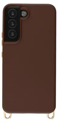 Productafbeelding van Selencia Rivièra MagSafe Backcover met afneembare haakjes voor de Samsung Galaxy S22 - Choco Brown