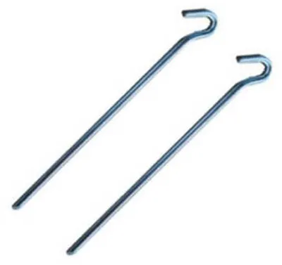 Produktbild von CLP XXL-Rosenbogen Anker I Extra lange verzinkte Erdhaken, 30 cm I Extra lange Zeltheringe I Portofreie Bestellung silber Größe 2er Set