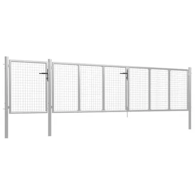 Immagine prodotto di Cancello da giardino in acciaio 500×100 cm argento