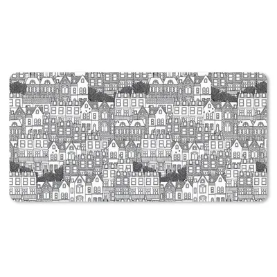 Produktbild von MuchoWow® Schreibtischunterlage Haus - Muster - London 80x40 cm - XXL Mauspad - Gaming Mauspad