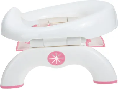 Immagine prodotto di Vasino per bambini - Toilette portatile - Addestramento all'uso del vasino - Pieghevole e stabile - 27 x 25 x 13,5 cm - Rosa