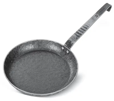 Kohlenstoffstahl-Pfanne 24 cm, handgeschmiedet, ofenfest, induktionsgeeignet