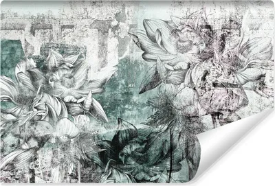 Produktbild von Muralo Vlies Fototapete für Wohnzimmer BLUMEN tropische Pflanzen Beton Vintage Br. 368cm x Hö. 254cm