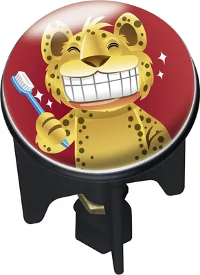 Produktbild von WENKO 21248100 Waschbeckenstöpsel Pluggy® Tiger Teeth - Abfluss-Stopfen, für alle handelsüblichen Abflüsse, Kunststoff, 3.9 x 6.5 x 3.9 cm, Mehrfarbig