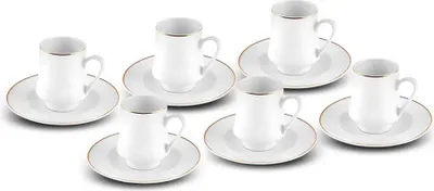 Produktbild von Karaca Runo Espressotassen-Set für 6 Personen, Weiß