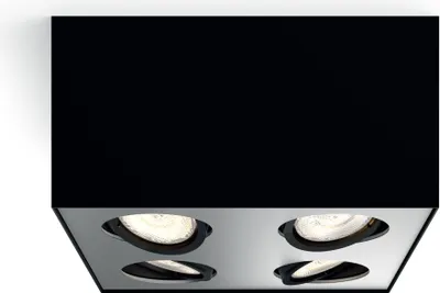 Produktbild von Philips WarmGlow LED Box Decken-/Wandspot, 4x, Strahler Oberflächenbeleuchtung, Nicht austauschbare(s) Leuchtmittel, 4 Glühbirne(n), LED, 18 W, 2700 K