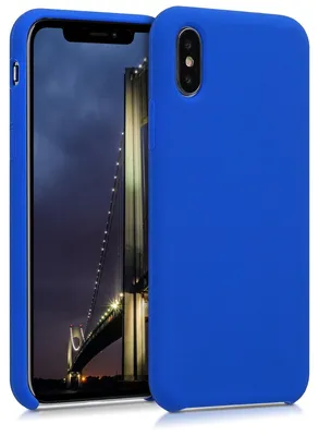 Produktbild von kwmobile Handyhülle für Apple iPhone X Hülle - Case Silikon - Kabelloses Laden - Schutzhülle Cover in Baltik Blau