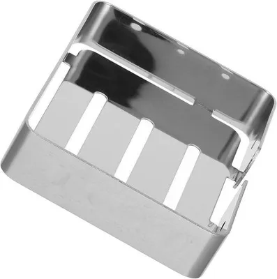 Productafbeelding van Roestvrijstalen Zeepbakje - Zeephouder Muur - Badkamer Organiseren - Met Afvoer - 13.5 x 9.5 cm - Zilver
