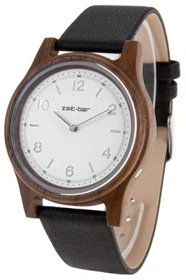 Produktbild von Zeit-Bar Funk-Armbanduhr Damen - Herren, Holzgehäuse