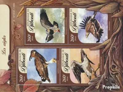 Produktbild von Briefmarken Dschibuti 2016 Mi 869-872 Kleinbogen (kompl. Ausg.) postfrisch Adler