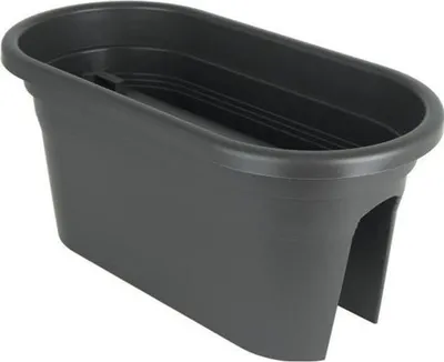 Image de Jardinière Balcon ARTEVASI Venezia, Gris Anthracite, 30 x 60 x H 27 cm, 18L