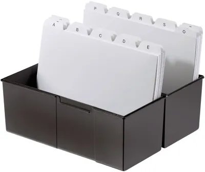 Obrázek produktu pro HAN 976-13 Kartotéka DIN A6 na šířku - na 400 karet s ocelovým závěsem, černá