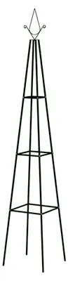 Produktbild von Garten-Rankhilfen 2 Stück Dunkelgrün 35x35x195 cm Eisen Spaliere und Rankhilfen für Pflanzen