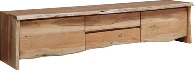 Image de MASSIVMOEBEL24 | Meuble TV 220x45 Acacia laqué Bois naturel PURE ACACIA #704