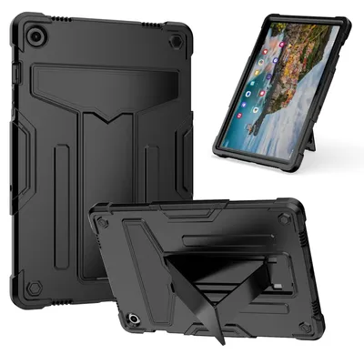 Immagine prodotto di Per Samsung Galaxy Tab A9 Plus Custodia ibrida in silicone per tablet T Holder Nero