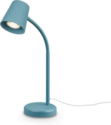 Immagine prodotto di Lampada da scrivania - Illuminazione da tavolo - Ideale per lettura e lavoro - Regolabile e flessibile - 13x38,5 cm - Blu