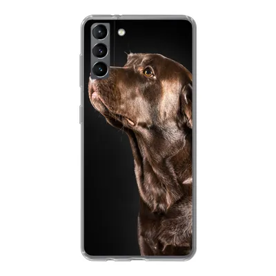 Produktbild von MuchoWow® Handyhülle Schutzhülle Hülle für Samsung Galaxy S21 Plus Hund - Braun - Porträt Silikon Softcase Handy Hülle - Handy-Tasche