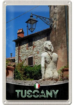 Produktbild von Blechschild Reise 20x30cm Toskana Italien Frauenskulptur Dekoration